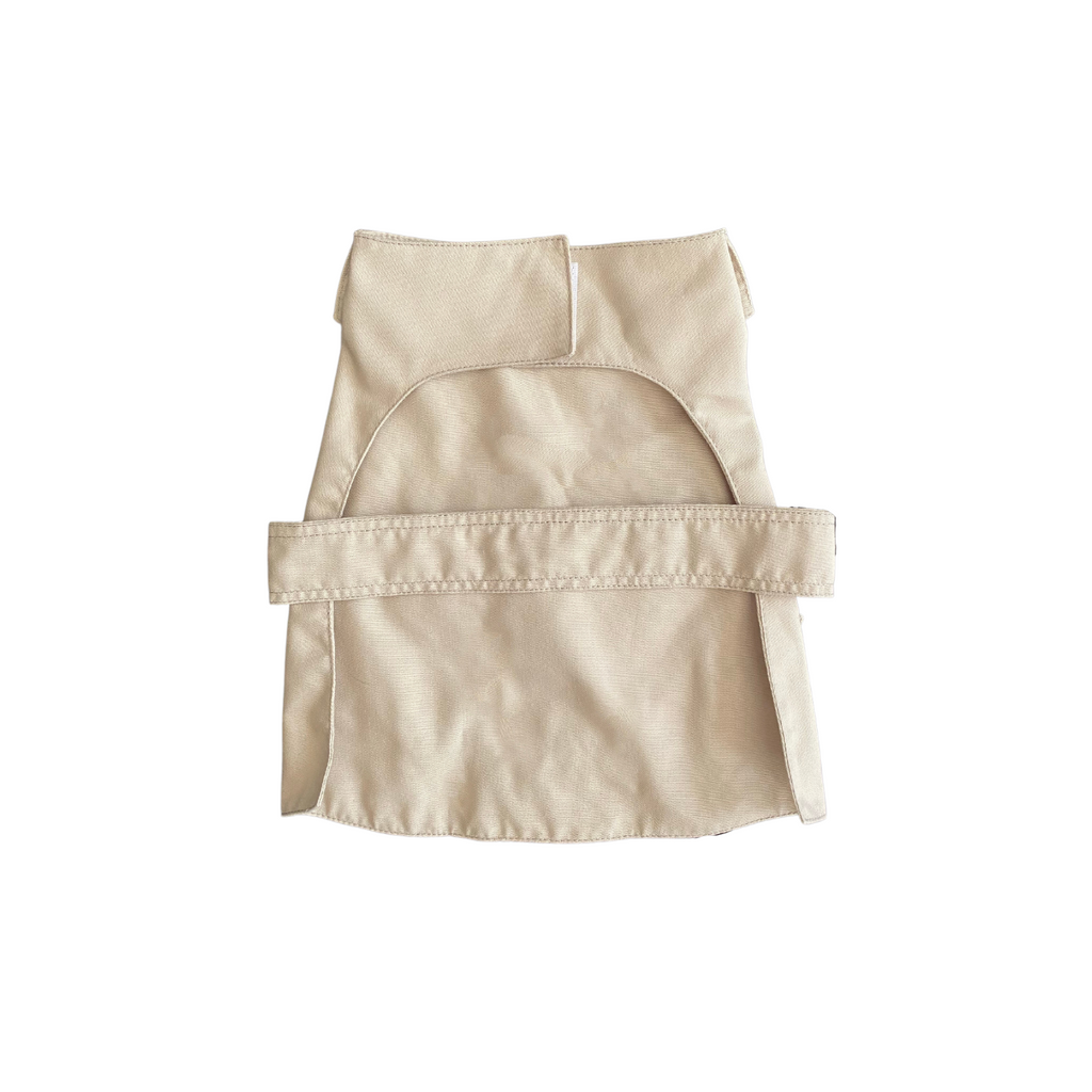 Beige apron on a white background