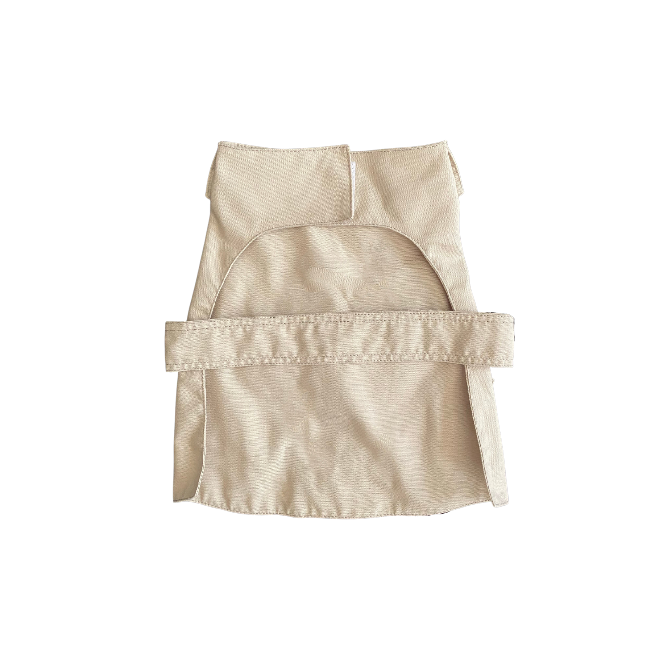 Beige apron on a white background