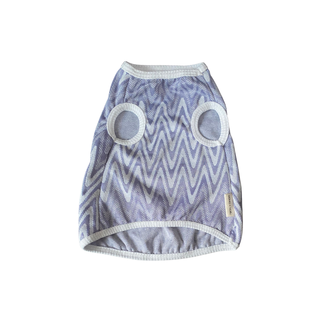 Dog shirt with owl design on a white background